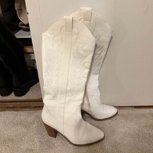Altar'd State White Heeled Boots